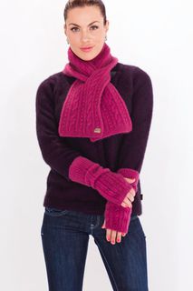 Cable Scarf in NZ Possum Merino Silk KORU/K0132