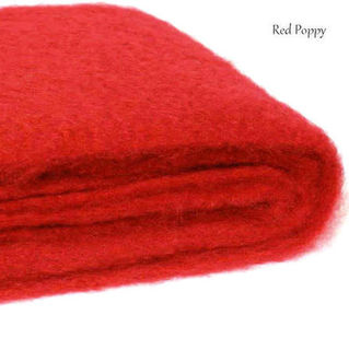 RED POPPY / NZ Mohair Throw Blanket Winter/Weight