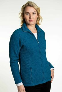 Textured Zip Jacket in Possum Merino Silk KORU/K0760