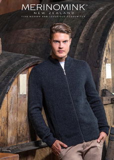 Full Zip Jacket Possum Merino Silk MERINOMINK/1615