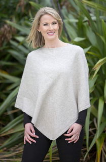 Poncho in NZ Possum Merino Silk style NB698/Native World