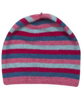 Striped Beanie (Kidz) Possum Merino Silk NX707/Native World