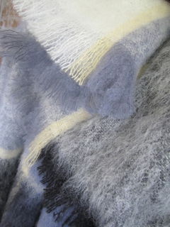 MASTERWEAVE WINDERMERE Plaid Mohair Throw * ARCTIC