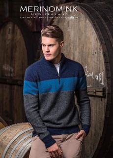 Texture Half Zip Jersey Possum Merino Silk MERINOMINK/1733