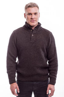 Buttoned Placket Jumper Possum Merino Silk McDONALD/6621