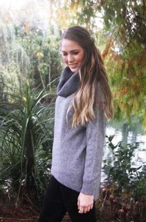 Curved Hem Cowl Jersey Possum Merino LOTHLORIAN/9843