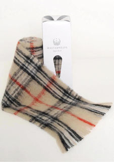 Alpaca Scarf ~ Fawn Check