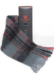 Alpaca Scarf ~ Grey/Black Check