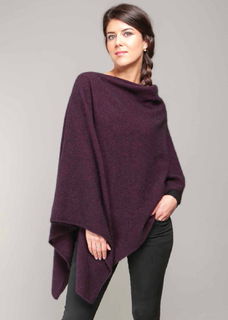 Two Way Poncho in Possum Merino Silk KORU/K0798