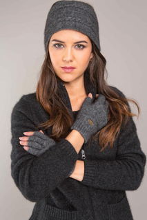 Fingerless Gloves in Possum Merino Silk KORU/K050