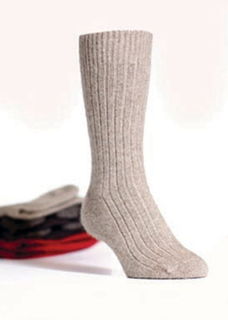 Ribbed Socks in NZ Possum Merino Silk KORU/K071