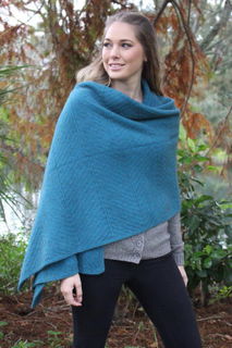 Chevron Wrap in Possum Merino LOTHLORIAN/9992