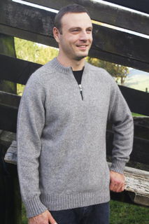 Men's Crew Neck 1/4 Zip Jumper Possum Merino LOTHLORIAN/9813
