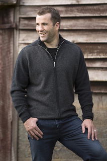 Marl Full Zip Jacket Possum Merino Silk NE349/Native World