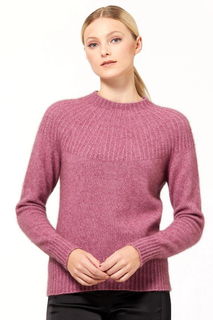 Yoke Neck Cable Jersey, Possum Merino Silk McDONALD/5017
