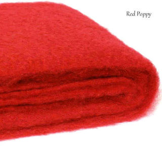 POPPY RED / NZ Mohair Couch or Chair Throw Rug Winter/Weight