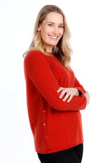 Button Down Sweater Possum Merino NE814/Nativeworld