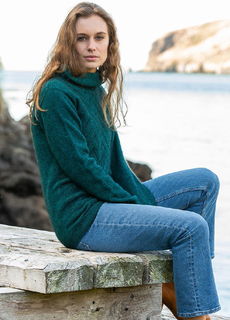Basket Weave Sweater in Possum Merino NW3148/NOBLE WILDE