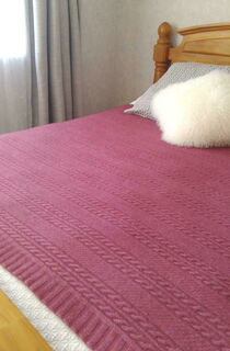 KORU Cable Throw Blanket Possum Merino Silk K0303 new colour Rose