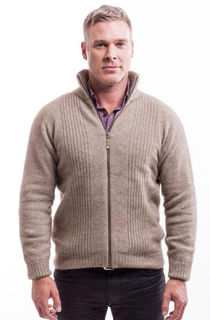 Rib Front Jacket Possum Merino Silk McDONALD/6602