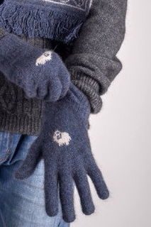 Sheep Gloves in NZ Possum Merino Silk KORU/K058