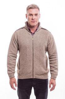 Leather Trim Jacket Possum Merino Silk McDONALD/6604