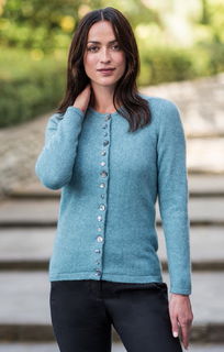 Shell Cardigan in Possum Merino Silk MERINOMINK/1736
