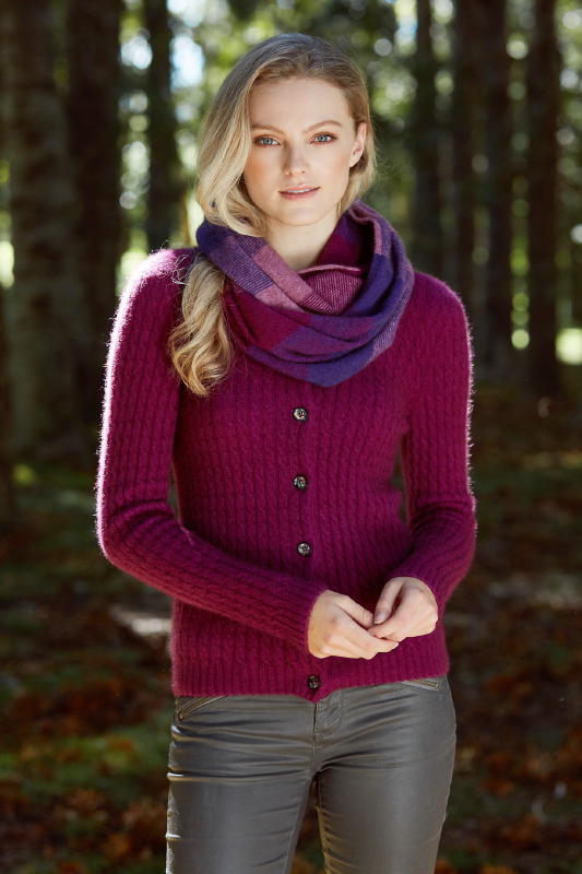Cable Button Cardigan Possum Merino Silk on Special Sale clearance