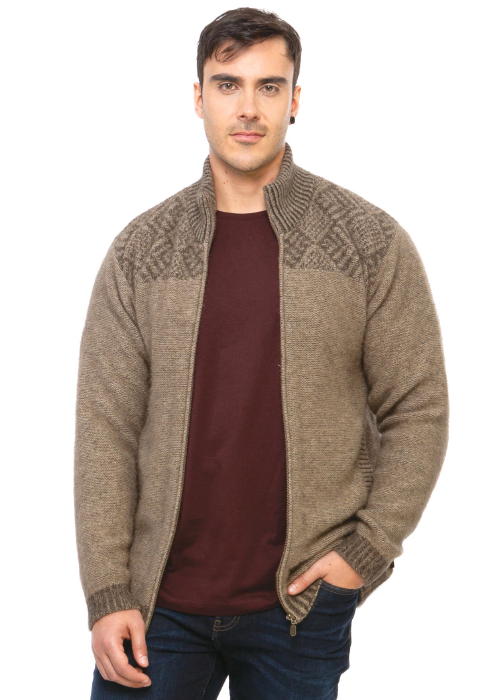 K0847 Plated Jacket KORU NZ MERINO POSSUM SILK in Men's ...