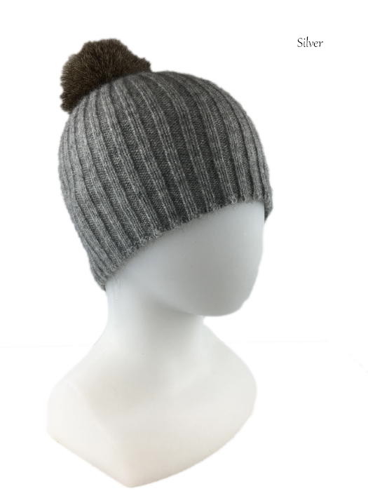 nz fur pom pom POM NATIVE POM WORLD Possum Women's BEANIE, NX742 FUR