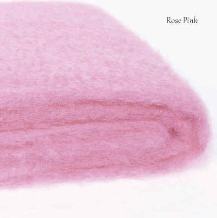 ROSE PINK / Mohair Couch or Chair Rug Winter/Weight