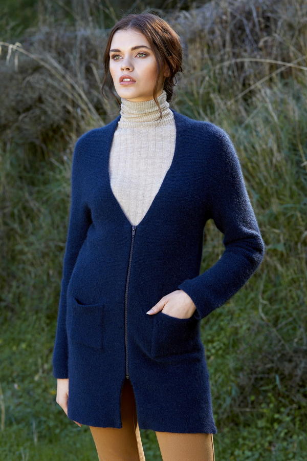longline zip cardigan