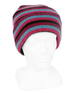 Multi Stripes Beanie in Possum Merino LOTHLORIAN/9952