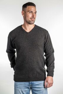 V Neck Jumper in NZ Possum Merino Silk KORU/K0841