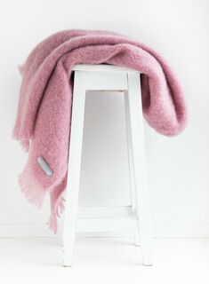 MASTERWEAVE WINDERMERE Mohair Throws *PEONY PINK