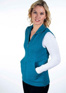 Zip Vest in NZ Possum Merino Silk KORU-TR1014