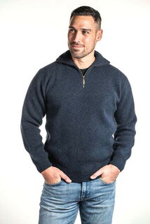 Zip Collar Jumper Possum Merino Silk KORU/K0225