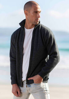 Zip Through Jacket Possum Merino Silk KORU/K0231