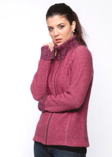Two Tone Jacket in Possum Merino Silk KORU/K0476